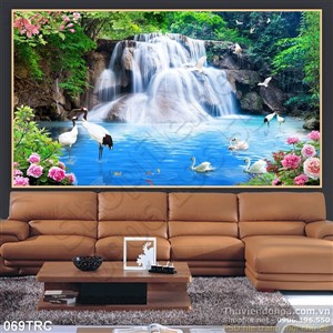 Tranh thiên nga trang trí tường