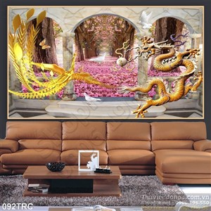 Tranh Rồng vfa phượng trang trí tường