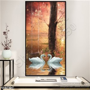 Tranh chim thiên nga treo tường