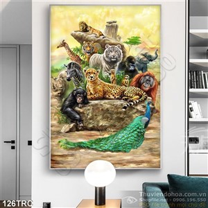 Tranh Rồng,công,phượng,thiên nga treo tường