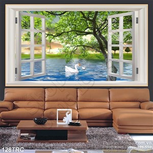 Tranh thiên nga bên cửa sổ