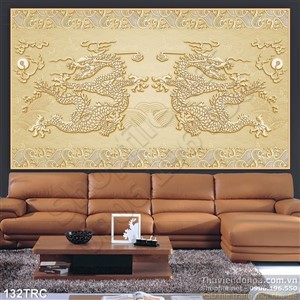 Tranh Rồng điêu khắc treo tường