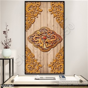 Tranh Rồng điêu khắc gỗ trang trí