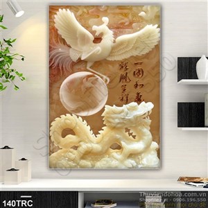 Tranh Rồng giả ngọc trang trí tường