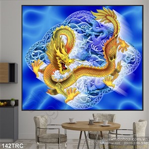 Tranh Rồng kim tiền trang trí tường