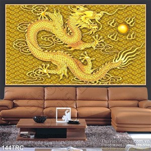 Tranh Rồng kim tiền trang trí tường