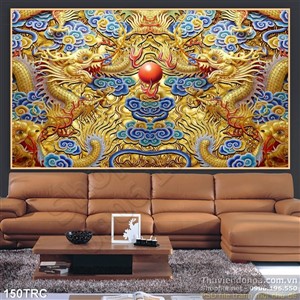 Tranh Rồng  điêu khắc phù điêu