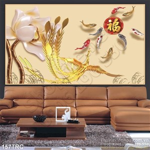 Tranh phượng hoàng và cá chép