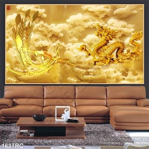 Tranh Rồng và phượng giả ngọc đẹp