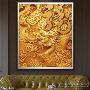 Tranh Rồng điêu khắc trang trí