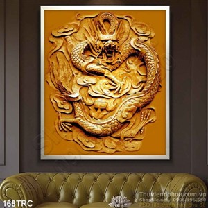Tranh Rồng  điêu khắc phù điêu