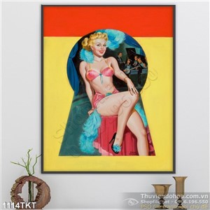 Tranh khỏa thân nghệ thuật trang trí phòng khách