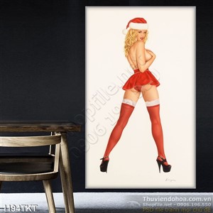 Tranh khỏa thân nghệ thuật noel Tranh khỏa thân nghệ thuật noel