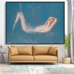 Tranh khỏa thân nghệ thuật tắm biển Tranh khỏa thân nghệ thuật tắm biển
