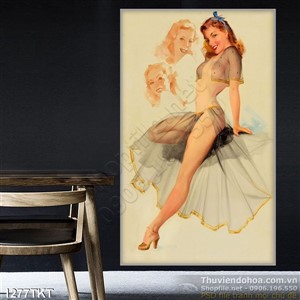 Tranh khỏa thân nghệ thuật màu nước treo tường Tranh khỏa thân nghệ thuật màu nước treo tường