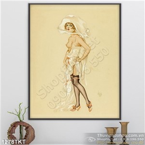 Tranh khỏa thân nghệ thuật màu nước trang trí tường Tranh khỏa thân nghệ thuật màu nước trang trí tường