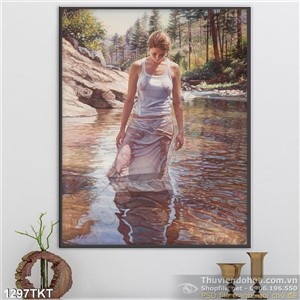 Tranh khỏa thân nghệ thuật thiếu nữ trong rừng Tranh khỏa thân nghệ thuật thiếu nữ trong rừng