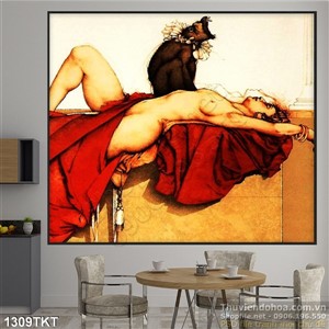 Tranh khỏa thân nghệ thuật sơn dầu khiêu gợi Tranh khỏa thân nghệ thuật sơn dầu khiêu gợi
