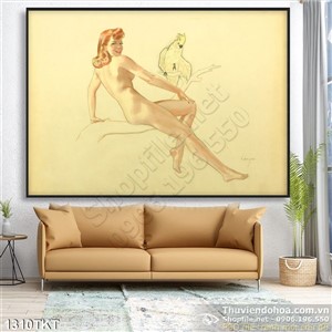 Tranh khỏa thân nghệ thuật màu nước treo tường Tranh khỏa thân nghệ thuật màu nước treo tường