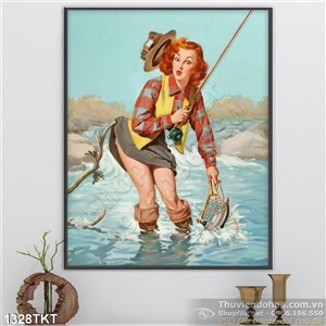 Tranh khỏa thân nghệ thuật tắm biển Tranh khỏa thân nghệ thuật tắm biển