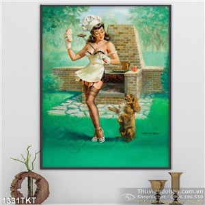 Tranh khỏa thân nghệ thuật thiếu nữ trong rừng Tranh khỏa thân nghệ thuật thiếu nữ trong rừng