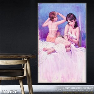 Tranh khỏa thân nghệ thuật sơn dầu độc đáo Tranh khỏa thân nghệ thuật sơn dầu độc đáo