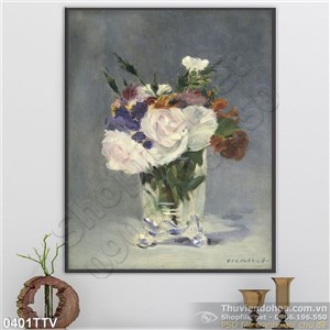 Tranh tĩnh vật hoa quả sơn dầu trang trí tường