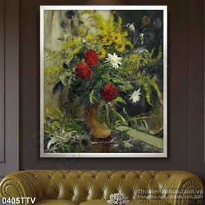 Tranh tĩnh vật hoa quả sơn dầu trang trí nghệ thuật