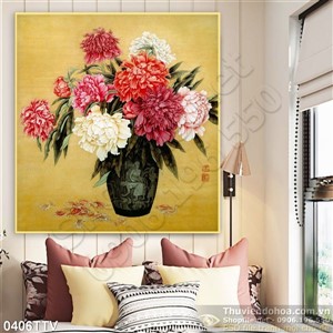 Tranh tĩnh vật hoa quả sơn dầu trang trí phòng