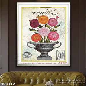 Tranh tĩnh vật hoa quả sơn dầu trang trí nội thất
