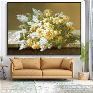 Tranh tĩnh vật hoa quả sơn dầu nghệ thuật