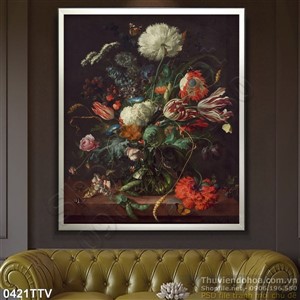Tranh tĩnh vật hoa quả sơn dầu trang trí nghệ thuật