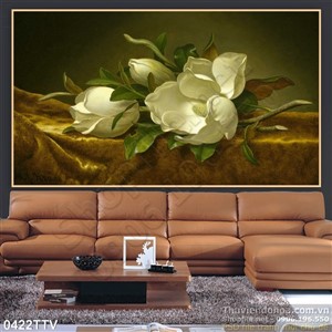 Tranh tĩnh vật hoa quả sơn dầu treo tường phòng ngủ