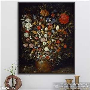 Tranh tĩnh vật hoa quả sơn dầu hiện đại