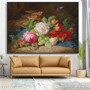 Tranh tĩnh vật hoa quả sơn dầu nghệ thuật