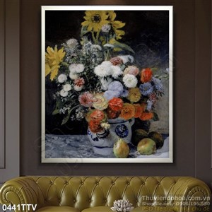 Tranh tĩnh vật hoa quả sơn dầu trang trí nghệ thuật