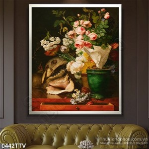 Tranh tĩnh vật hoa quả sơn dầu đẹp