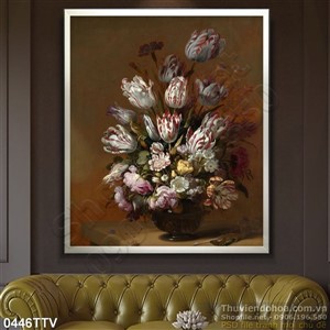 Tranh tĩnh vật hoa quả sơn dầu đẹp