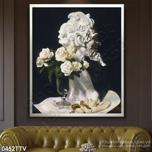 Tranh tĩnh vật hoa quả sơn dầu trang trí
