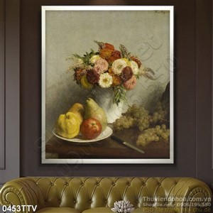 Tranh tĩnh vật hoa quả sơn dầu