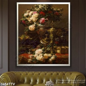 Tranh tĩnh vật hoa quả sơn dầu nghệ thuật