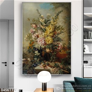Tranh tĩnh vật hoa quả sơn dầu trang trí