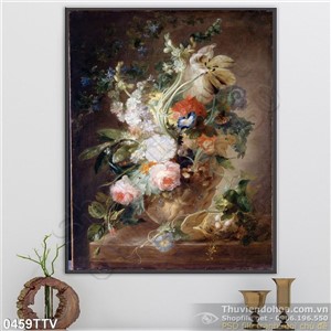 Tranh tĩnh vật hoa quả sơn dầu trang trí