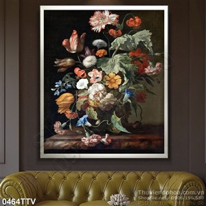 Tranh tĩnh vật hoa quả sơn dầu trang trí