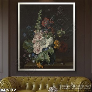 Tranh tĩnh vật hoa quả sơn dầu trang trí phòng khách