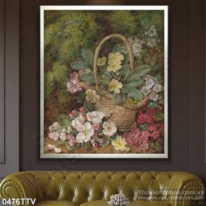 Tranh tĩnh vật hoa quả sơn dầu trang trí phòng ăn