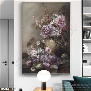 Tranh tĩnh vật hoa quả sơn dầu treo tường đẹp