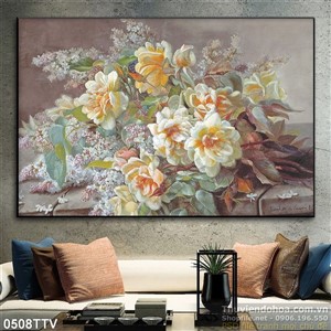 Tranh tĩnh vật hoa quả sơn dầu nghệ thuật đẹp