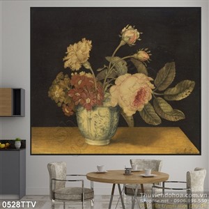 Tranh tĩnh vật hoa quả sơn dầu độc đáo