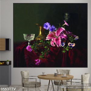 Tranh tĩnh vật hoa quả sơn dầu độc đáo